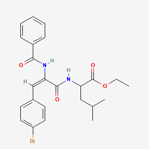 molecular formula C24H27BrN2O4 B3864697 ethyl N-[2-(benzoylamino)-3-(4-bromophenyl)acryloyl]leucinate 