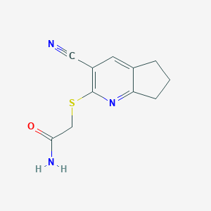 2-[(3-cyano-6,7-dihydro-5H-cyclopenta[b]pyridin-2-yl)sulfanyl]acetamide