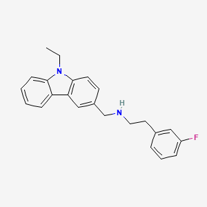 molecular formula C23H23FN2 B3864707 N-[(9-ethyl-9H-carbazol-3-yl)methyl]-2-(3-fluorophenyl)ethanamine 