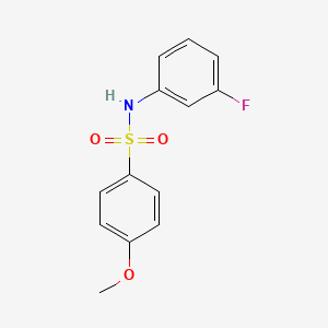 molecular formula C13H12FNO3S B3864714 N-(3-fluorophenyl)-4-methoxybenzenesulfonamide 