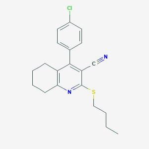 2-(Butylsulfanyl)-4-(4-chlorophenyl)-5,6,7,8-tetrahydro-3-quinolinecarbonitrile