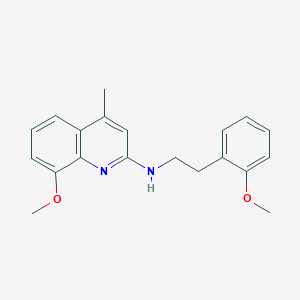 molecular formula C20H22N2O2 B3864722 8-methoxy-N-[2-(2-methoxyphenyl)ethyl]-4-methyl-2-quinolinamine 