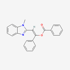 molecular formula C23H18N2O2 B3864737 2-(1-methyl-1H-benzimidazol-2-yl)-1-phenylvinyl benzoate 