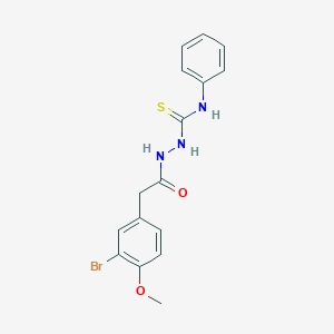 molecular formula C16H16BrN3O2S B386474 1-[[2-(3-Bromo-4-methoxyphenyl)-1-oxoethyl]amino]-3-phenylthiourea CAS No. 328013-78-1