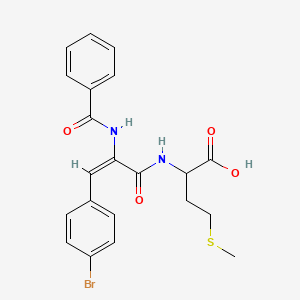 molecular formula C21H21BrN2O4S B3864761 N-[2-(benzoylamino)-3-(4-bromophenyl)acryloyl]methionine 