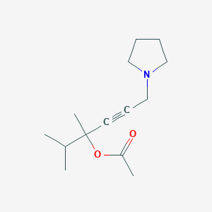 molecular formula C14H23NO2 B3864771 1-isopropyl-1-methyl-4-(1-pyrrolidinyl)-2-butyn-1-yl acetate 