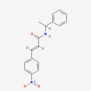 molecular formula C17H16N2O3 B3864782 3-(4-nitrophenyl)-N-(1-phenylethyl)acrylamide 