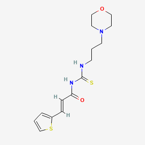 molecular formula C15H21N3O2S2 B3864783 N-({[3-(4-morpholinyl)propyl]amino}carbonothioyl)-3-(2-thienyl)acrylamide 