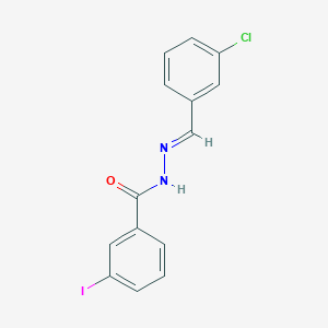 molecular formula C14H10ClIN2O B386482 N'-(3-chlorobenzylidene)-3-iodobenzohydrazide 