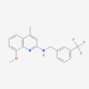 molecular formula C19H17F3N2O B3864822 8-methoxy-4-methyl-N-[3-(trifluoromethyl)benzyl]-2-quinolinamine 