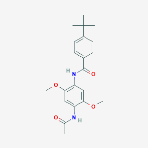 molecular formula C21H26N2O4 B3864827 N-[4-(acetylamino)-2,5-dimethoxyphenyl]-4-tert-butylbenzamide 