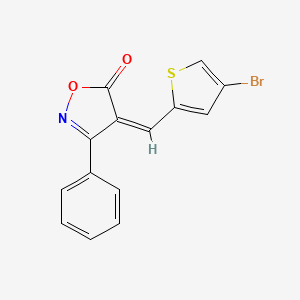 molecular formula C14H8BrNO2S B3864830 4-[(4-bromo-2-thienyl)methylene]-3-phenyl-5(4H)-isoxazolone 