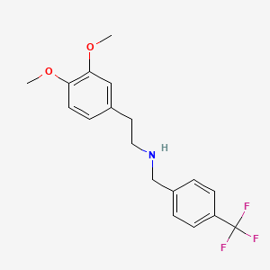 molecular formula C18H20F3NO2 B3864838 2-(3,4-dimethoxyphenyl)-N-[4-(trifluoromethyl)benzyl]ethanamine CAS No. 355382-36-4