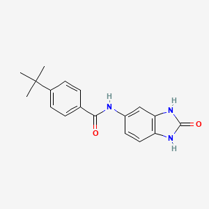 molecular formula C18H19N3O2 B3864855 4-tert-butyl-N-(2-oxo-2,3-dihydro-1H-benzimidazol-5-yl)benzamide CAS No. 5551-10-0