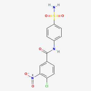 molecular formula C13H10ClN3O5S B3864860 N-[4-(aminosulfonyl)phenyl]-4-chloro-3-nitrobenzamide 