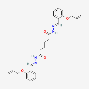 molecular formula C26H30N4O4 B3864864 N'~1~,N'~6~-bis[2-(allyloxy)benzylidene]hexanedihydrazide 
