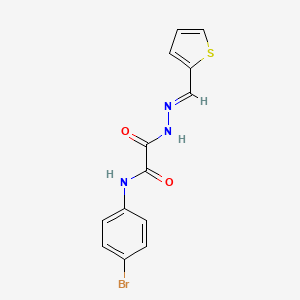 molecular formula C13H10BrN3O2S B3864870 N-(4-bromophenyl)-2-oxo-2-[2-(2-thienylmethylene)hydrazino]acetamide 