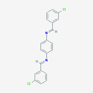 molecular formula C20H14Cl2N2 B386488 N-(3-chlorobenzylidene)-N-{4-[(3-chlorobenzylidene)amino]phenyl}amine 