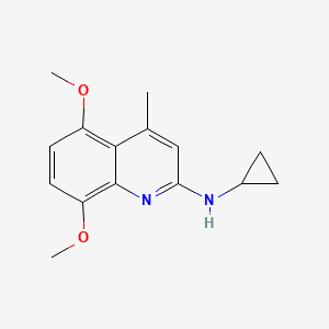 molecular formula C15H18N2O2 B3864886 N-cyclopropyl-5,8-dimethoxy-4-methyl-2-quinolinamine 