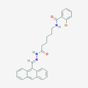 N-{6-[2-(9-anthrylmethylene)hydrazino]-6-oxohexyl}-2-bromobenzamide
