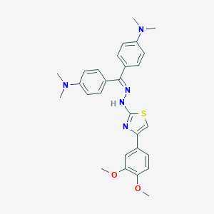 molecular formula C28H31N5O2S B386491 Bis[4-(dimethylamino)phenyl]methanone [4-(3,4-dimethoxyphenyl)-1,3-thiazol-2-yl]hydrazone 