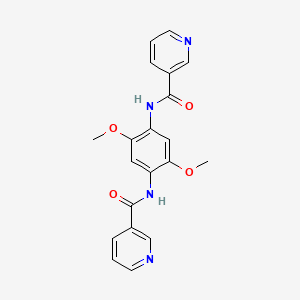 molecular formula C20H18N4O4 B3864976 N,N'-(2,5-dimethoxy-1,4-phenylene)dinicotinamide 
