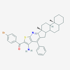 molecular formula C37H39BrN2OS B386498 [(10S,14S)-20-amino-10,14-dimethyl-22-phenyl-18-thia-16-azahexacyclo[12.10.0.02,11.05,10.015,23.017,21]tetracosa-15,17(21),19,22-tetraen-19-yl]-(4-bromophenyl)methanone 