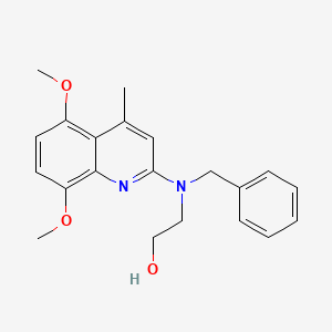 molecular formula C21H24N2O3 B3864994 2-[benzyl(5,8-dimethoxy-4-methyl-2-quinolinyl)amino]ethanol 
