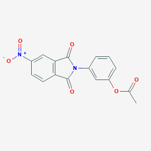 molecular formula C16H10N2O6 B386500 3-(5-nitro-1,3-dioxo-1,3-dihydro-2H-isoindol-2-yl)phenyl acetate 