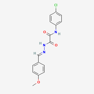 molecular formula C16H14ClN3O3 B3865015 N-(4-chlorophenyl)-2-[2-(4-methoxybenzylidene)hydrazino]-2-oxoacetamide 