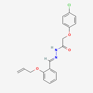 molecular formula C18H17ClN2O3 B3865040 N'-[2-(allyloxy)benzylidene]-2-(4-chlorophenoxy)acetohydrazide CAS No. 303083-60-5