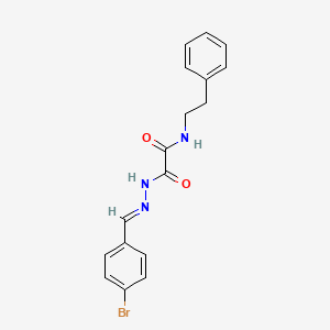 molecular formula C17H16BrN3O2 B3865047 2-[2-(4-bromobenzylidene)hydrazino]-2-oxo-N-(2-phenylethyl)acetamide 