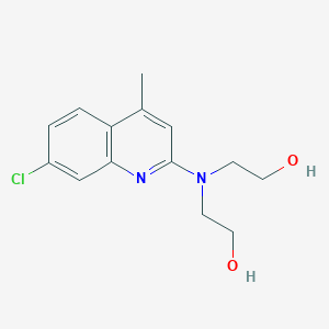 molecular formula C14H17ClN2O2 B3865069 2,2'-[(7-chloro-4-methyl-2-quinolinyl)imino]diethanol 