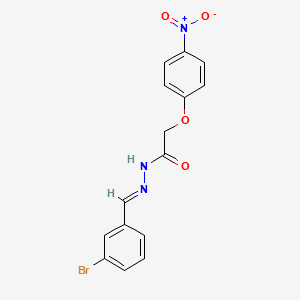 molecular formula C15H12BrN3O4 B3865072 N'-(3-bromobenzylidene)-2-(4-nitrophenoxy)acetohydrazide 