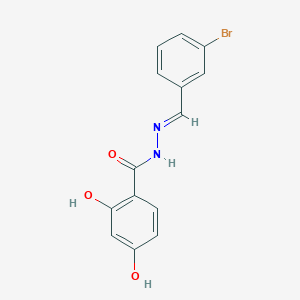 molecular formula C14H11BrN2O3 B3865082 N'-(3-bromobenzylidene)-2,4-dihydroxybenzohydrazide 