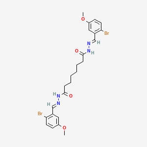 molecular formula C24H28Br2N4O4 B3865089 N'~1~,N'~8~-bis(2-bromo-5-methoxybenzylidene)octanedihydrazide 