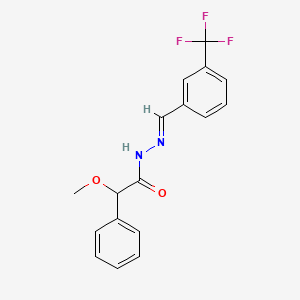 molecular formula C17H15F3N2O2 B3865108 2-methoxy-2-phenyl-N'-[3-(trifluoromethyl)benzylidene]acetohydrazide CAS No. 5552-78-3