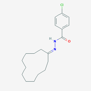 molecular formula C19H27ClN2O B386511 4-chloro-N'-cyclododecylidenebenzohydrazide 