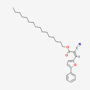 molecular formula C30H41NO3 B3865110 hexadecyl 2-cyano-3-(5-phenyl-2-furyl)acrylate 