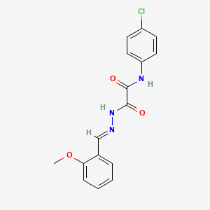 molecular formula C16H14ClN3O3 B3865134 N-(4-chlorophenyl)-2-[2-(2-methoxybenzylidene)hydrazino]-2-oxoacetamide 