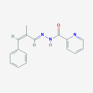 molecular formula C16H15N3O B386514 N'-(2-methyl-3-phenyl-2-propenylidene)-2-pyridinecarbohydrazide CAS No. 338988-25-3