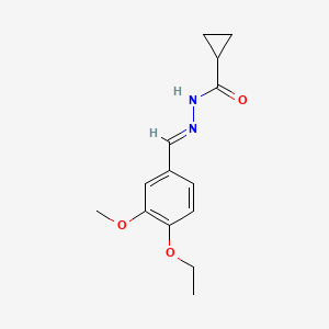 molecular formula C14H18N2O3 B3865143 N'-(4-ethoxy-3-methoxybenzylidene)cyclopropanecarbohydrazide 