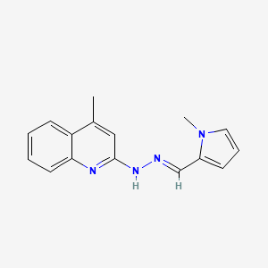 molecular formula C16H16N4 B3865148 1-methyl-1H-pyrrole-2-carbaldehyde (4-methyl-2-quinolinyl)hydrazone 
