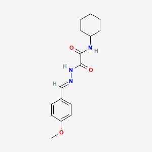 molecular formula C16H21N3O3 B3865166 N-cyclohexyl-2-[2-(4-methoxybenzylidene)hydrazino]-2-oxoacetamide 