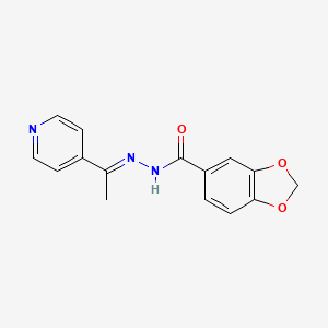 molecular formula C15H13N3O3 B3865180 N'-[1-(4-pyridinyl)ethylidene]-1,3-benzodioxole-5-carbohydrazide 