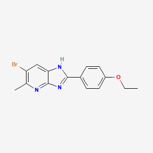 molecular formula C15H14BrN3O B3865185 6-bromo-2-(4-ethoxyphenyl)-5-methyl-3H-imidazo[4,5-b]pyridine 