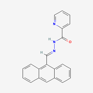 molecular formula C21H15N3O B3865188 N'-(9-anthrylmethylene)-2-pyridinecarbohydrazide 