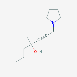 4-methyl-1-(1-pyrrolidinyl)-7-octen-2-yn-4-ol