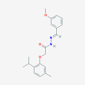 molecular formula C20H24N2O3 B386520 2-(2-isopropyl-5-methylphenoxy)-N'-(3-methoxybenzylidene)acetohydrazide 