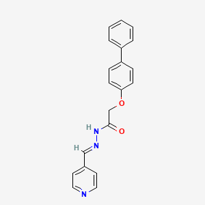 molecular formula C20H17N3O2 B3865203 2-(4-biphenylyloxy)-N'-(4-pyridinylmethylene)acetohydrazide 